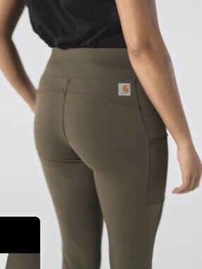 NWT Carhartt Force Fitted Lightweight Utility Leggings Olive Green XS Regular